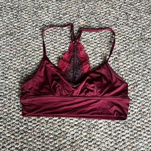 AERIE RED BRALETTE XS